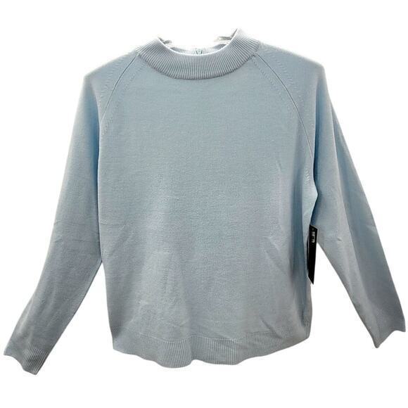 Debbie Morgan Soft Mock Neck Long Sleeve Zip Back‎ Basic Pullover Sweater Top - Picture 1 of 12